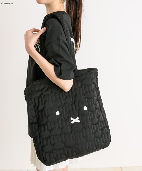 Miffy（ ミッフィー）の「miffyキルティングトートバッグ　1041180220（トートバッグ・レディース・オフホワイト/ブラック・FREE）」の9枚目の写真