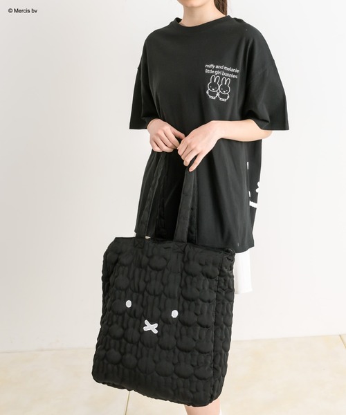Miffy（ ミッフィー）の「miffyキルティングトートバッグ　1041180220（トートバッグ・レディース・オフホワイト/ブラック・FREE）」の12枚目の写真