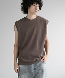 aimoha（アイモハ）の「aimoha men HEAVY COTTON KNIT VEST (SS)（ベスト）」