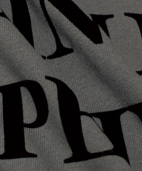LAVEANGE(ラビアンジェ)の「フロッキーロゴプリントTシャツ(Tシャツ/カットソー・レディース・ホワイト/オフホワイト/チャコールグレー・M/LL/3L/4L/5L)」の9枚目の写真