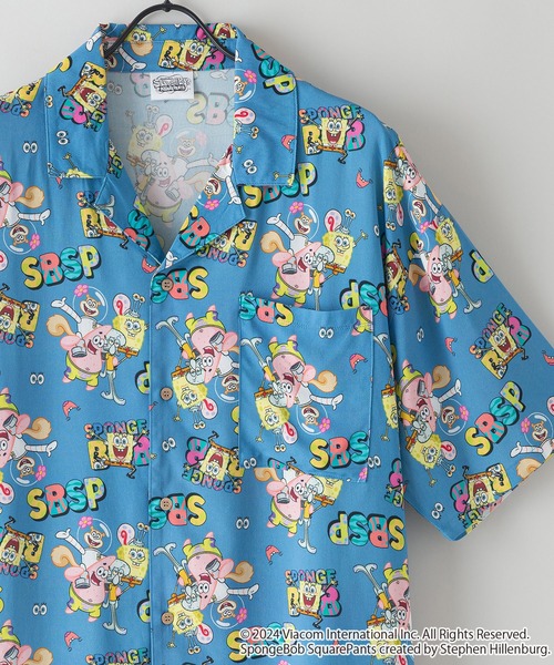 LB/S (エルビーエス)の「【スポンジ・ボブ】オリジナルプリントレーヨン総柄シャツ キャラアロハ(シャツ/ブラウス・メンズ・その他/その他1・SMALL/MEDIUM/LARGE/X-LARGE)」の4枚目の写真