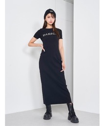 ロゴカットロングワンピース