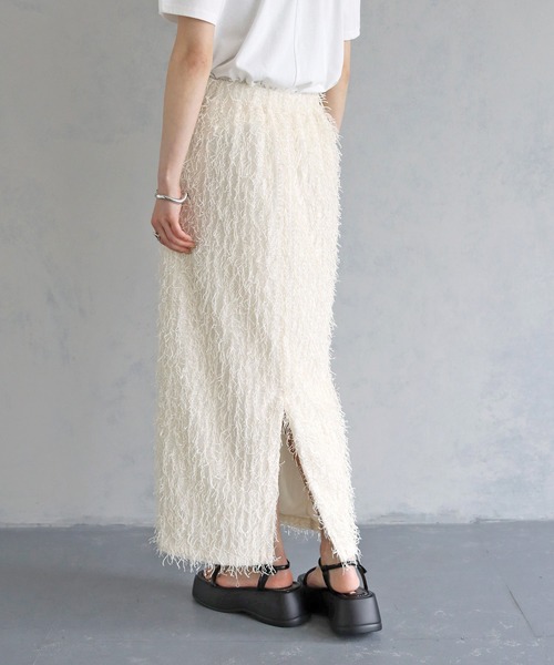 cheriella(シェリエラ)の「【cheriella】WEB限定ラメフリンジタイトスカート(スカート・レディース・ブラック/オフホワイト/ブルー・M)」の22枚目の写真