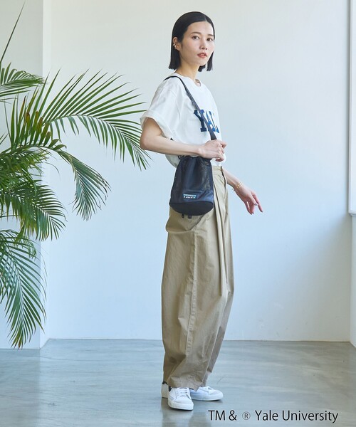 coen(コーエン)の「YALE別注ロゴプリントバック刺繍Tシャツ(Tシャツ/カットソー・レディース・オフホワイト/ライトブルー/ライトピンク/ダークグレー・FREE)」の11枚目の写真