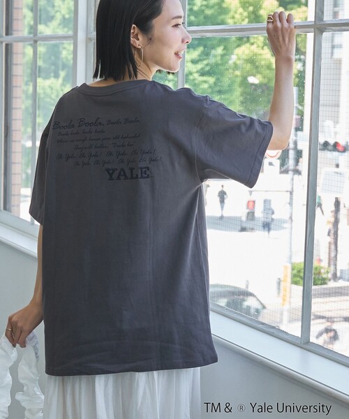 coen(コーエン)の「YALE別注ロゴプリントバック刺繍Tシャツ(Tシャツ/カットソー・レディース・オフホワイト/ライトブルー/ライトピンク/ダークグレー・FREE)」の18枚目の写真