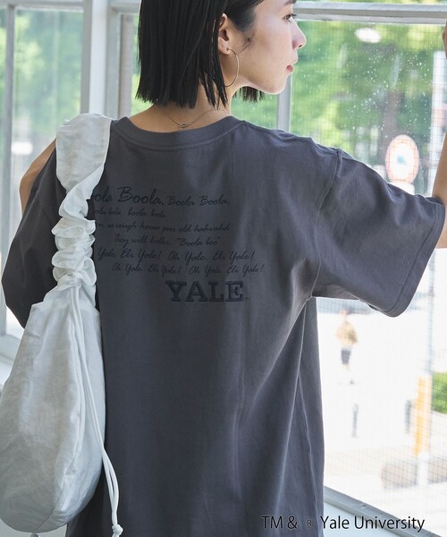 coen(コーエン)の「YALE別注ロゴプリントバック刺繍Tシャツ(Tシャツ/カットソー・レディース・オフホワイト/ライトブルー/ライトピンク/ダークグレー・FREE)」の19枚目の写真