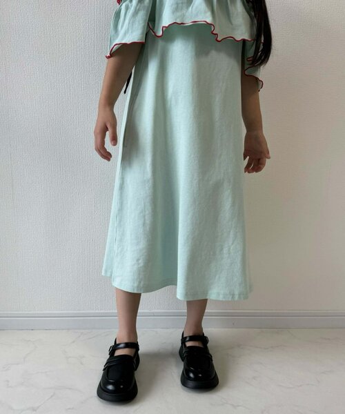 CIAOPANIC TYPY（チャオパニックティピー）の「■【KIDS】配色メロウオフショルワンピ（ワンピース・キッズ・ブラック/ブルー系その他/オレンジ・SMALL/MEDIUM/LARGE/X-LARGE/XX-LARGE）」の16枚目の写真