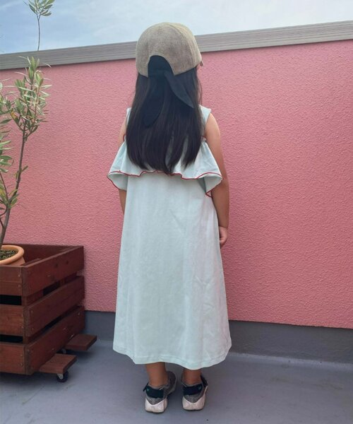 CIAOPANIC TYPY（チャオパニックティピー）の「■【KIDS】配色メロウオフショルワンピ（ワンピース・キッズ・ブラック/ブルー系その他/オレンジ・SMALL/MEDIUM/LARGE/X-LARGE/XX-LARGE）」の20枚目の写真
