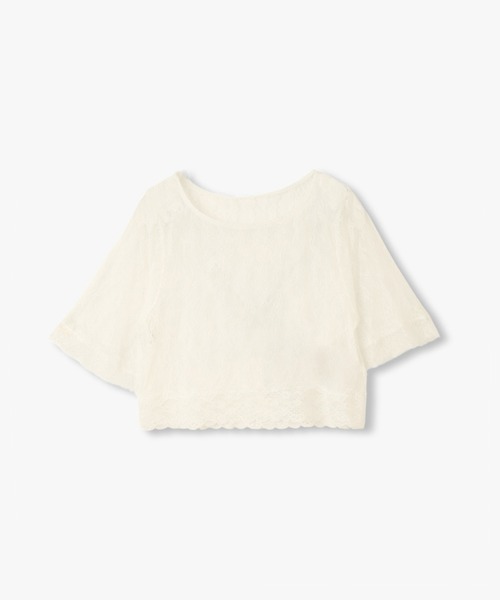 ANNA SUI NYC（アナ スイ エヌ ワイ シー）の「ANNA SUI NYC ボタニカルモチーフレースクロップドトップス（Tシャツ/カットソー・レディース・ブラック/ホワイト/パープル・FREE）」の20枚目の写真