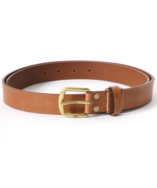Lee（リー）の「Lee/リー Leather Narrow Belt/30mm 牛革 スクエアバックル レザーベルト/レディース メンズ（ベルト・メンズ・ブラウン/ブラック/ダークブラウン・FREE）」の8枚目の写真
