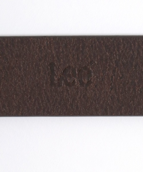 Lee（リー）の「Lee/リー Leather Narrow Belt/30mm 牛革 スクエアバックル レザーベルト/レディース メンズ（ベルト・メンズ・ブラウン/ブラック/ダークブラウン・FREE）」の5枚目の写真