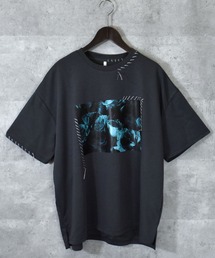Anytime Songs | ダンボールニット ハンドステッチルーズクルー プリントTシャツ(Tシャツ/カットソー)