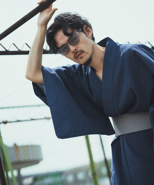 浴衣 角帯 一式 組み合わせ improves｜5点セット 浴衣 (ワンタッチ角帯,下駄,扇子,信玄袋