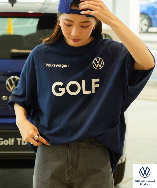 FREAK'S STORE（フリークスストア）の「限定展開 Volkswagen×FREAK'S STORE/フォルクスワーゲン 別注 ビッグシルエット ゲームシャツ クルーネックTEE/GOLF（Tシャツ/カットソー・メンズ・ブラック/ホワイト/オフホワイト/ネイビー・MEDIUM/SMALL/LARGE）」の4枚目の写真