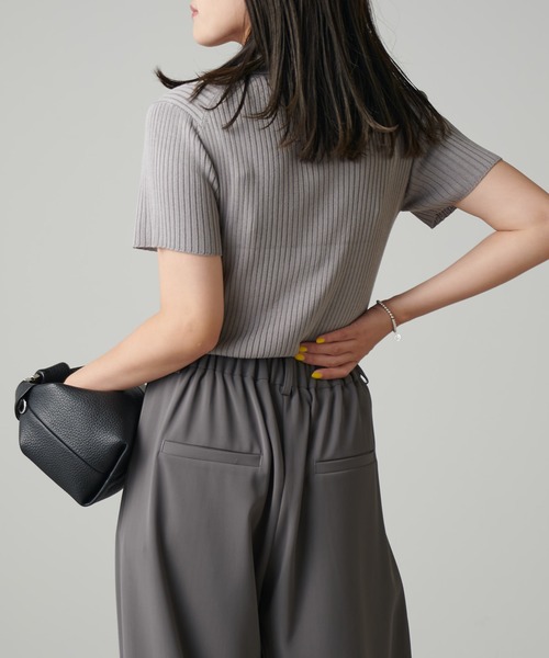 Lui's（ルイス）の「ニットポロ（ニット/セーター・レディース・レッド/グレー/レモンイエロー/ブラック・FREE）」の7枚目の写真