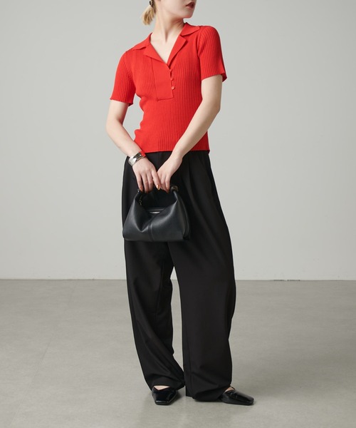 Lui's（ルイス）の「ニットポロ（ニット/セーター・レディース・レッド/グレー/レモンイエロー/ブラック・FREE）」の21枚目の写真