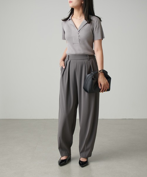 Lui's（ルイス）の「ニットポロ（ニット/セーター・レディース・レッド/グレー/レモンイエロー/ブラック・FREE）」の10枚目の写真