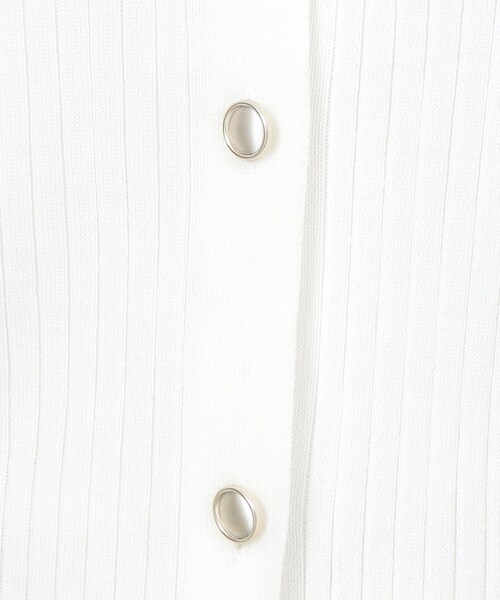 OPAQUE.CLIP（オペークドットクリップ）の「◆UV ワイドリブポロニット【抗ピル/洗濯機洗い可】（ニット/セーター・レディース・ホワイト/ネイビー/ダークブラウン・36/38/42/40）」の6枚目の写真