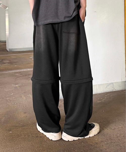 sedacle（セダクル）の「2wayブリーチ加工スウェットパンツ（スウェットパンツ・メンズ・ブラック/杢グレー・LARGE/MEDIUM/SMALL）」の15枚目の写真