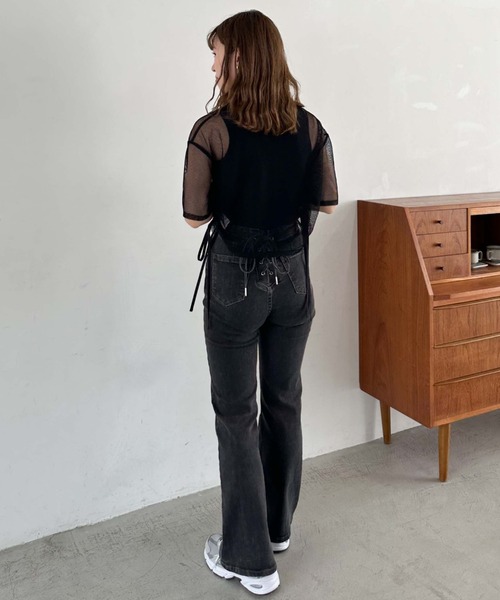 archives（アルシーヴ）の「サイドドロストメッシュＴＯＰＳ（Tシャツ/カットソー・レディース・アイボリー/ブラック/ブルー・MEDIUM）」の18枚目の写真