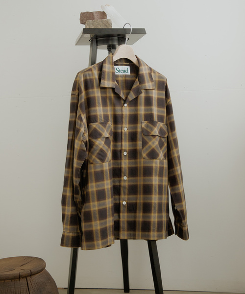 セール】J.S.Homestead / Stead OMBRE OPEN SHIRT（シャツ