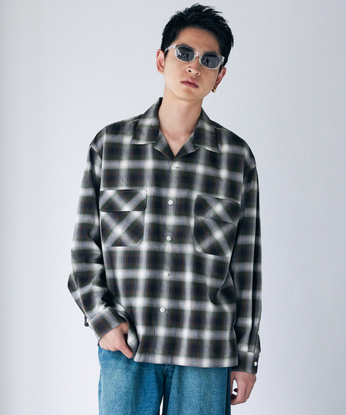 セール】J.S.Homestead / Stead OMBRE OPEN SHIRT（シャツ/ブラウス