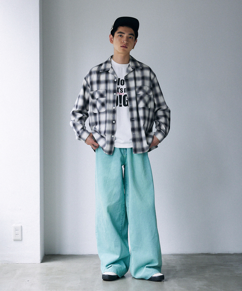 JOURNAL STANDARD J.S HOMESTEAD（ジャーナルスタンダードホームステッド）の「J.S.Homestead / Stead OMBRE OPEN SHIRT（シャツ/ブラウス・メンズ・ホワイト/ブラック/ブラック系その他・MEDIUM/LARGE）」の12枚目の写真
