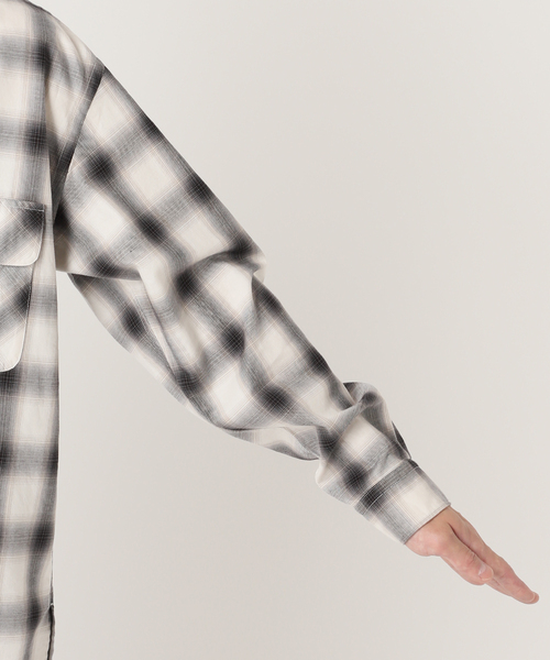 JOURNAL STANDARD J.S HOMESTEAD（ジャーナルスタンダードホームステッド）の「J.S.Homestead / Stead OMBRE OPEN SHIRT（シャツ/ブラウス・メンズ・ホワイト/ブラック/ブラック系その他・MEDIUM/LARGE）」の22枚目の写真