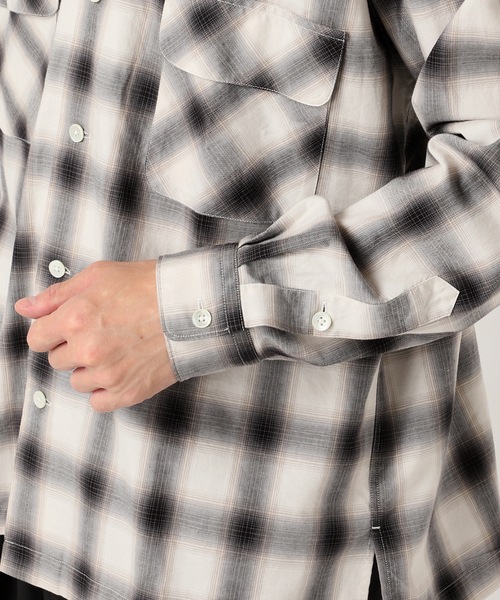 セール】J.S.Homestead / Stead OMBRE OPEN SHIRT（シャツ/ブラウス