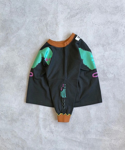 HOGAN RANCH WEAR（ホーガンランチウエア）の「ソデリブビッグロンT（Tシャツ/カットソー・キッズ・ベージュ/チャコール/オフホワイト/アイボリー・90/100/110/120/130/140/150/80）」の14枚目の写真