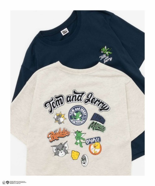 Tom＆Jelly トムとジェリー Tシャツ バックプリント Cartoon tシャツ Tom and Jerry/トムとジェリー キャラクター イラスト