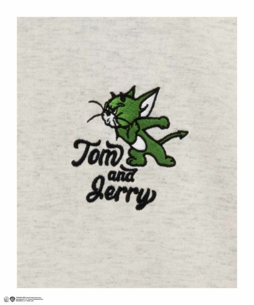 Tom＆Jerry（トムアンドジェリー）の「Tom and Jerry トムジェリバックプリントT-Shirt（Tシャツ/カットソー・メンズ・ブルーグリーン/オートミール・M/L/XL）」の6枚目の写真