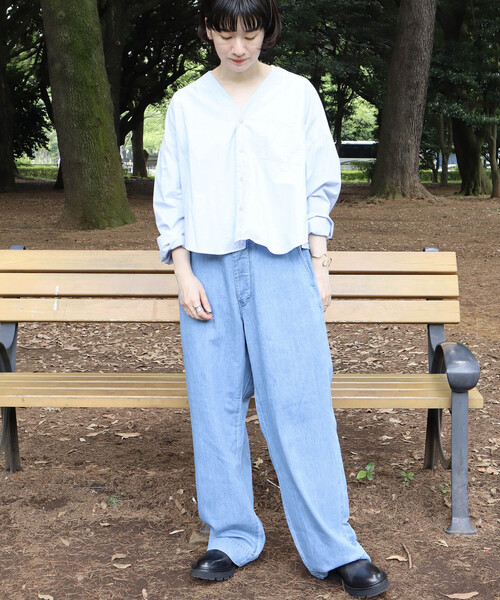 JOURNAL STANDARD LUXE(ジャーナルスタンダード ラックス)の「【JULY】シャツ(シャツ/ブラウス・レディース・ホワイト/サックスブルー・FREE)」の9枚目の写真