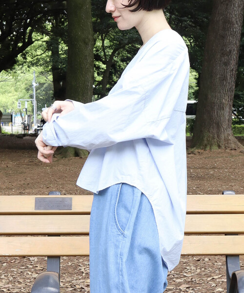 JOURNAL STANDARD LUXE(ジャーナルスタンダード ラックス)の「【JULY】シャツ(シャツ/ブラウス・レディース・ホワイト/サックスブルー・FREE)」の10枚目の写真
