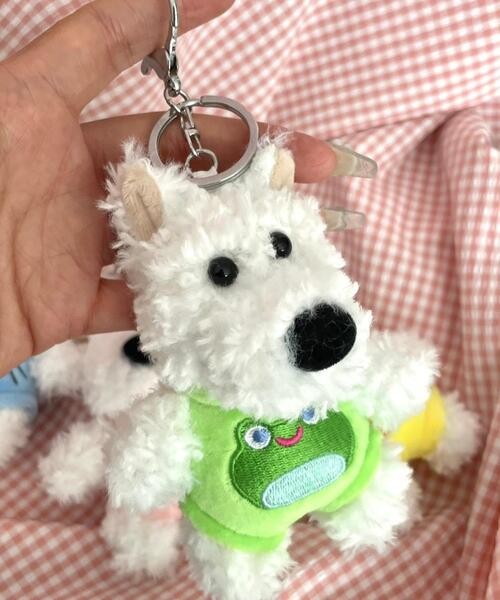 WEGO(ウィゴー)の「WEGO/わんこぬいぐるみキーホルダー(キーホルダー・レディース・ブルー/ピンク/イエロー/グリーン・FREE)」の2枚目の写真