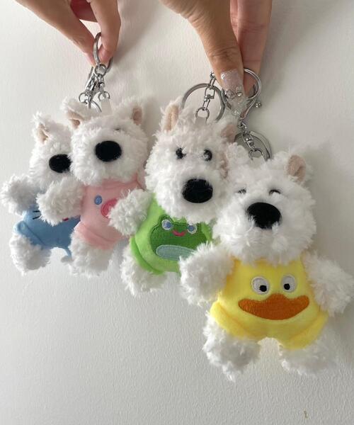 WEGO(ウィゴー)の「WEGO/わんこぬいぐるみキーホルダー(キーホルダー・レディース・ブルー/ピンク/イエロー/グリーン・FREE)」の5枚目の写真