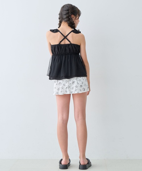 Amourire girl（アムリールガール）の「チュールフレアTOPS×スカパン 上下2点セット【キッズ/ジュニア水着】（130㎝～160㎝）（水着・キッズ・ブラック/オフホワイト・130cm/140cm/150cm/160cm）」の22枚目の写真