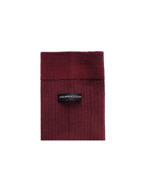 JOHN LAWRENCE SULLIVAN（ジョンローレンスサリバン）の「RIB HI SOCKS（ソックス/靴下・メンズ・ブラック/グレー/ホワイト/ボルドー・ONE SIZE）」の5枚目の写真