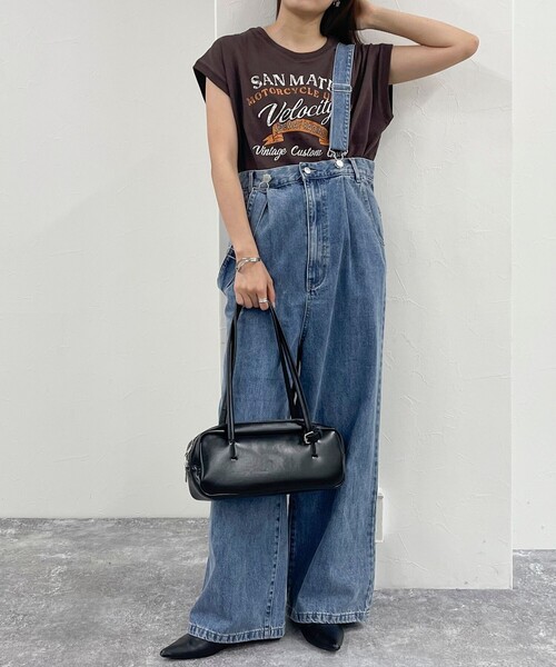 fredy emue(フレディエミュ)の「フレンチスリーブプリントTシャツ(Tシャツ/カットソー・レディース・ブラウン/チャコールグレー/オフホワイト・38)」の19枚目の写真