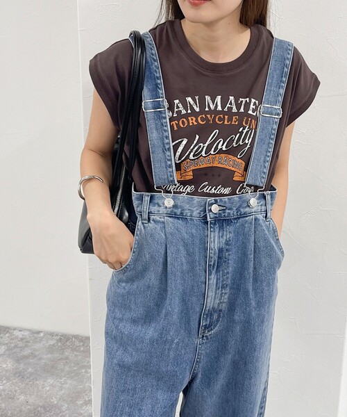 fredy emue(フレディエミュ)の「フレンチスリーブプリントTシャツ(Tシャツ/カットソー・レディース・ブラウン/チャコールグレー/オフホワイト・38)」の15枚目の写真