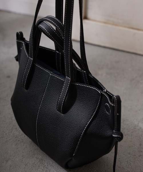 Naege（ナエジ）の「マルチWAY ショルダートートBAG（トートバッグ・レディース・ホワイト/ブラック・FREE）」の5枚目の写真