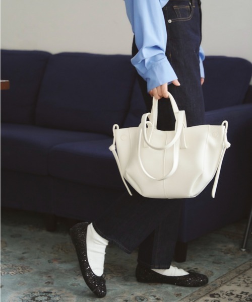 Naege（ナエジ）の「マルチWAY ショルダートートBAG（トートバッグ・レディース・ホワイト/ブラック・FREE）」の9枚目の写真