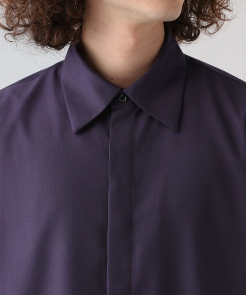 HARE（ハレ）の「シアーキリカエシシュウシャツLS(HARE)（シャツ/ブラウス・メンズ・ブラック/ホワイト/パープル・FREE）」の18枚目の写真