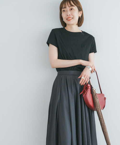 Noble（ノーブル）の「【＆】RITA/リタ フレンチスリーブTEE（Tシャツ/カットソー・レディース・ベージュ/ブラウン/ブラック・FREE）」の8枚目の写真