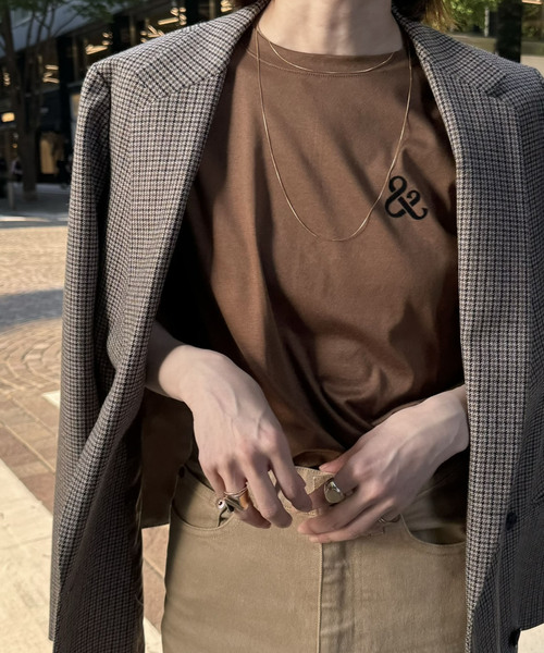 Noble（ノーブル）の「【＆】RITA/リタ フレンチスリーブTEE（Tシャツ/カットソー・レディース・ベージュ/ブラウン/ブラック・FREE）」の15枚目の写真