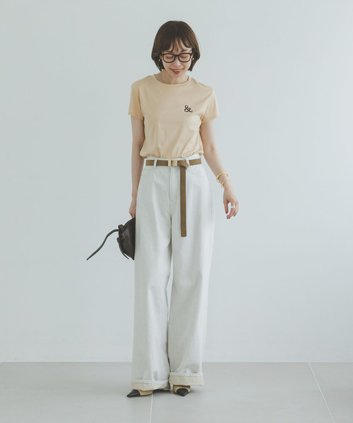 Noble（ノーブル）の「【＆】RITA/リタ フレンチスリーブTEE（Tシャツ/カットソー・レディース・ベージュ/ブラウン/ブラック・FREE）」の19枚目の写真