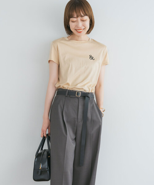 Noble（ノーブル）の「【＆】RITA/リタ フレンチスリーブTEE（Tシャツ/カットソー・レディース・ベージュ/ブラウン/ブラック・FREE）」の20枚目の写真