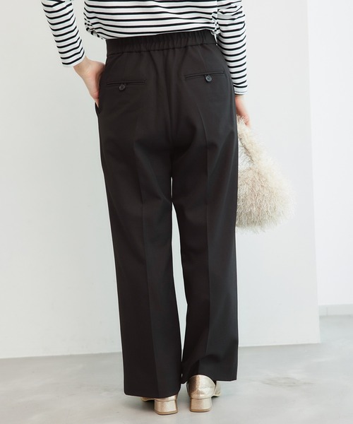 ROPE' PICNIC(ロペピクニック)の「低身長・小柄さん向け/ウールライクサージワイドパンツ/セットアップ対応(その他パンツ・レディース・ブラック/ブラウン/ネイビー・36/38)」の5枚目の写真