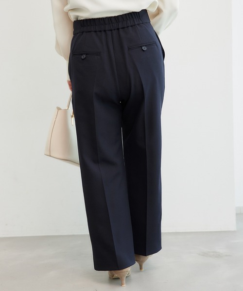 ROPE' PICNIC(ロペピクニック)の「低身長・小柄さん向け/ウールライクサージワイドパンツ/セットアップ対応(その他パンツ・レディース・ブラック/ブラウン/ネイビー・36/38)」の13枚目の写真