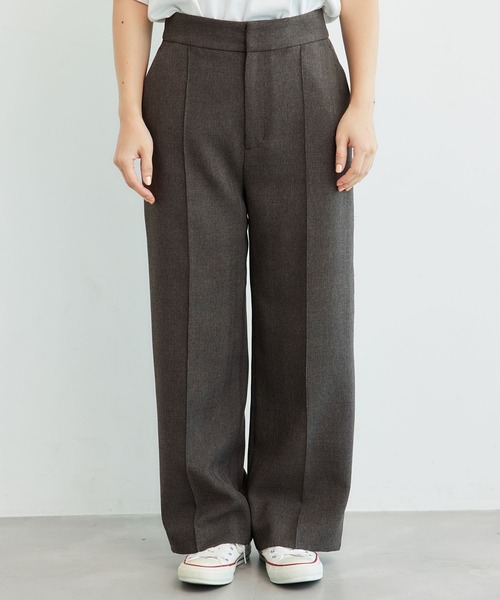 ROPE' PICNIC(ロペピクニック)の「低身長・小柄さん向け/ウールライクサージワイドパンツ/セットアップ対応(その他パンツ・レディース・ブラック/ブラウン/ネイビー・36/38)」の17枚目の写真